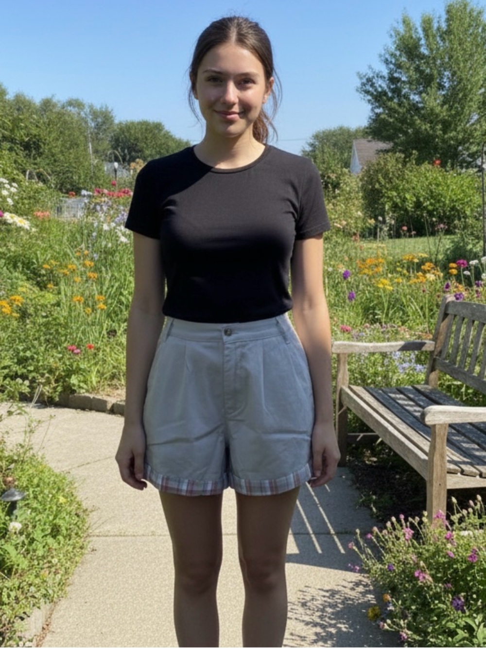 Easel light gray baggy shorts